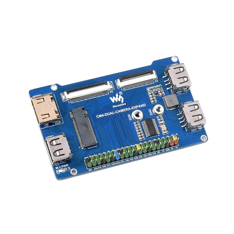 บอร์ดขยายการมองเห็นแบบสองตาสำห - Raspberry Pi Compute Module 4 Dual Camera Board บทวิจารณ์และราคา